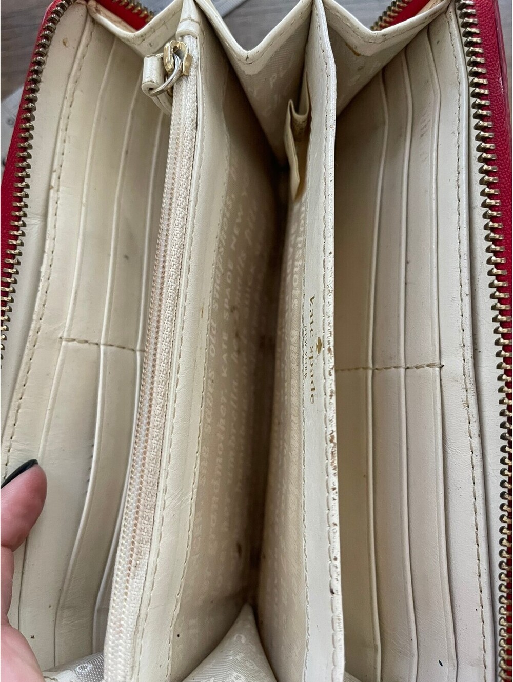 Kate Spade | Striped Zip Around Wallet - Picture 12 of 14